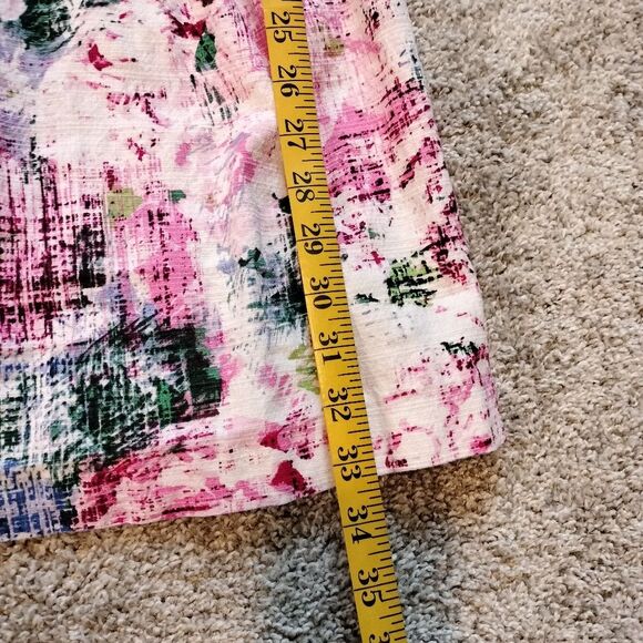 Guess Multicolored Abstract Floral Sleeveless Sweet Heart Neckline Dress Sz 6 - Picture 4 of 7